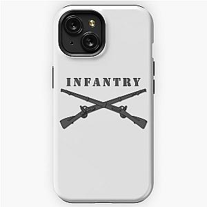 Army - Infantry Br - Crossed Rifles Blk w Txt iPhone Tough Case