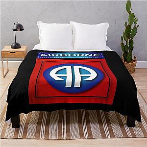 Army - 82nd Airborne Division - SSI wo Txt Throw Blanket