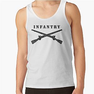 Army - Infantry Br - Crossed Rifles Blk w Txt Tank Top