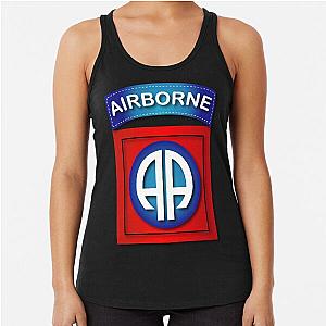 Army - 82nd Airborne Division - SSI wo Txt Racerback Tank Top