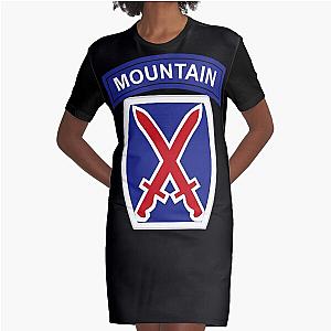 Army - 10th Mountain Division wo Txt Graphic T-Shirt Dress