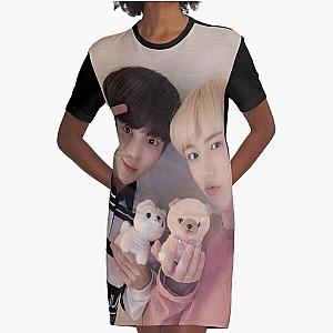 TXT Taehyun & Beomgyu Graphic T-Shirt Dress