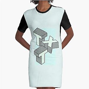 TXT letter isometric Graphic T-Shirt Dress