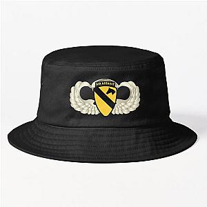 Army -  1st Cavalry Div Air Assault w Basic Airborne Badge wo Txt Bucket Hat
